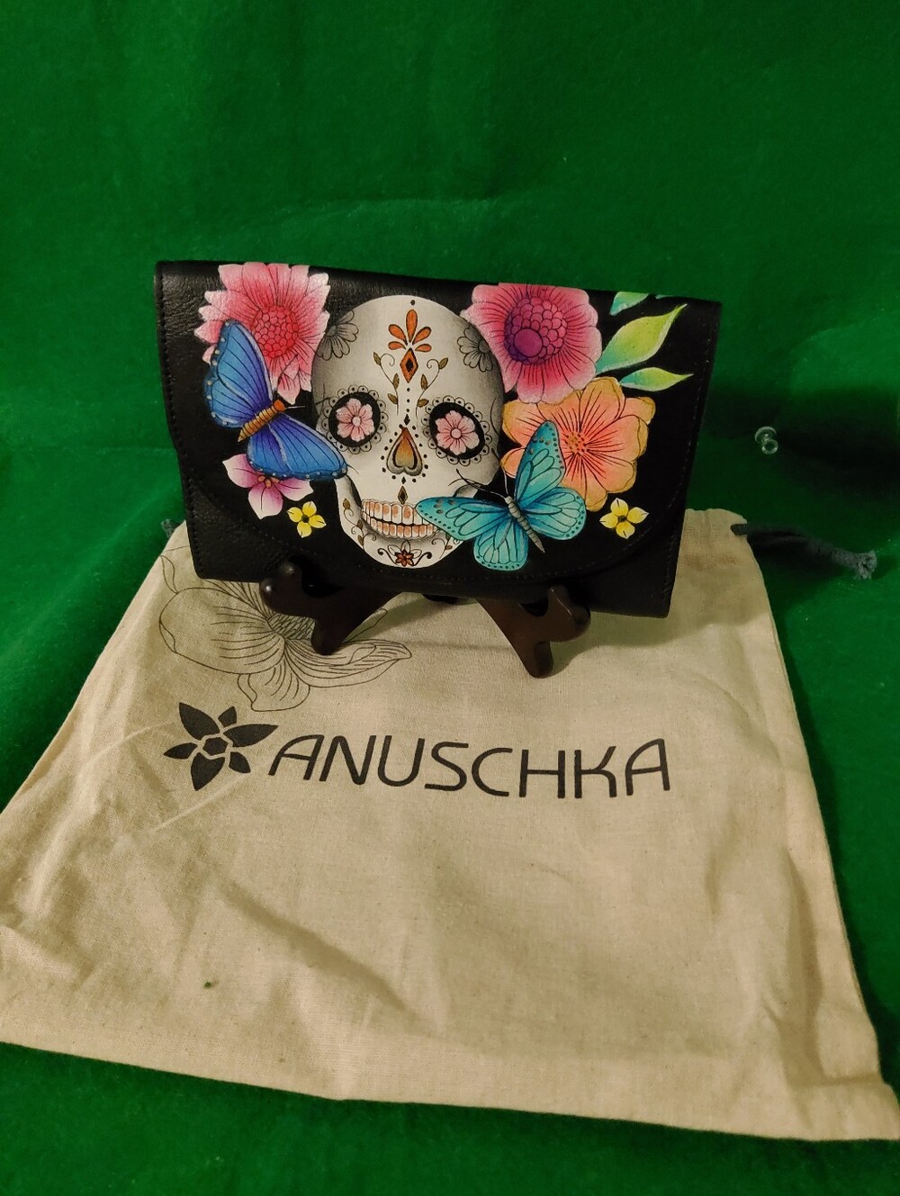 Anuschka, Calaveras De  Azucar, Leather Wallet